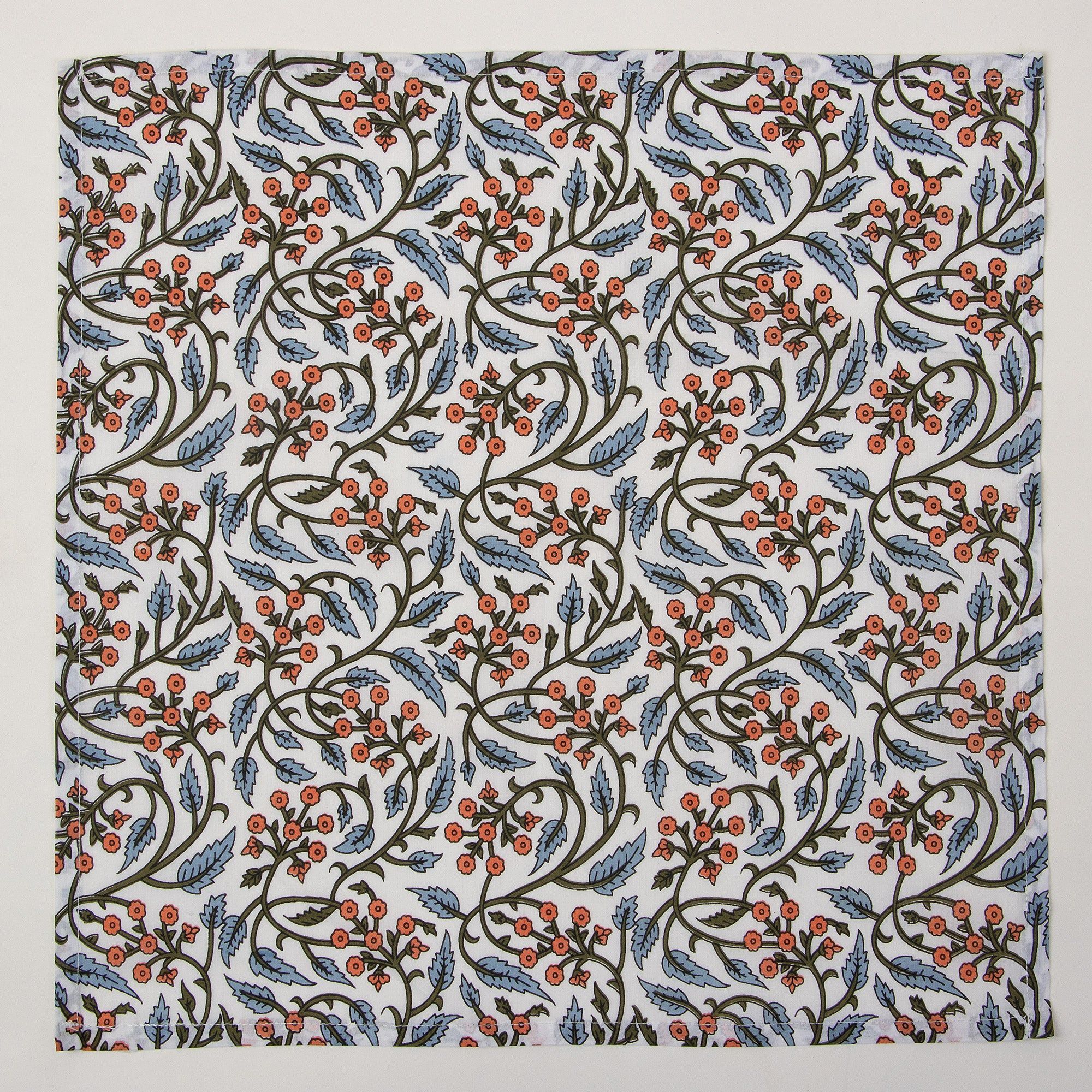 Hand Block Floral Cotton Reusable Fancy Rumal
